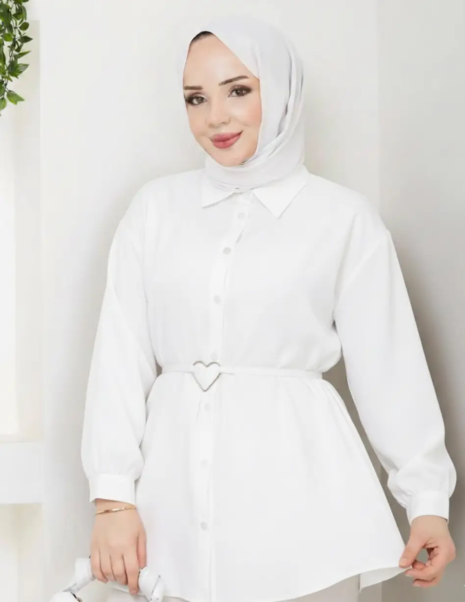 Kalp Kemer Tokalı Tunik