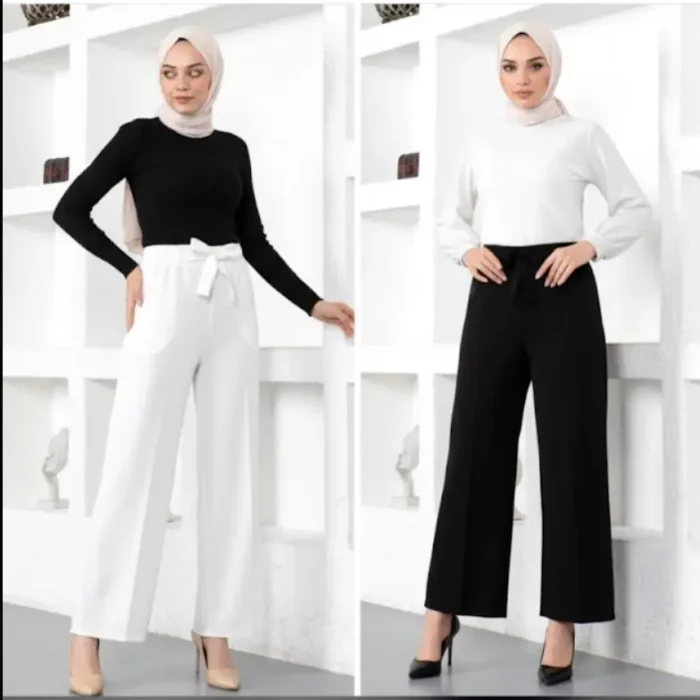 Bolpaça Kuşaklı Pantolon 2'li